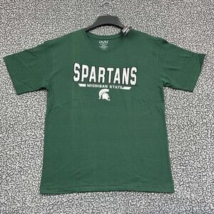Michigan State Spartans Shirt Men Large Green‎ OVB Short Sleeve Cotton New L